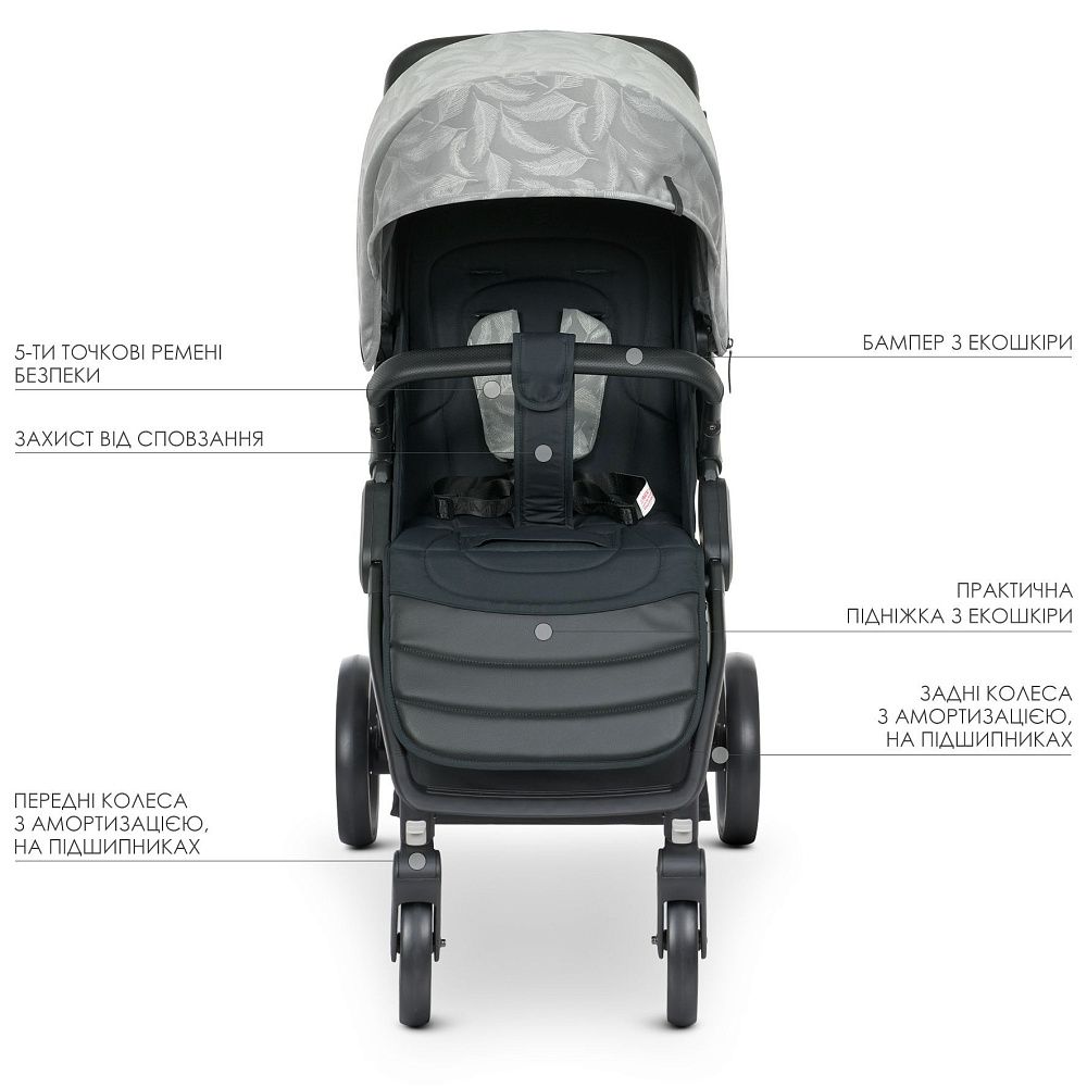 Коляска прогулянкова  ME 1053B DYNAMIC PRO Special Light Gray