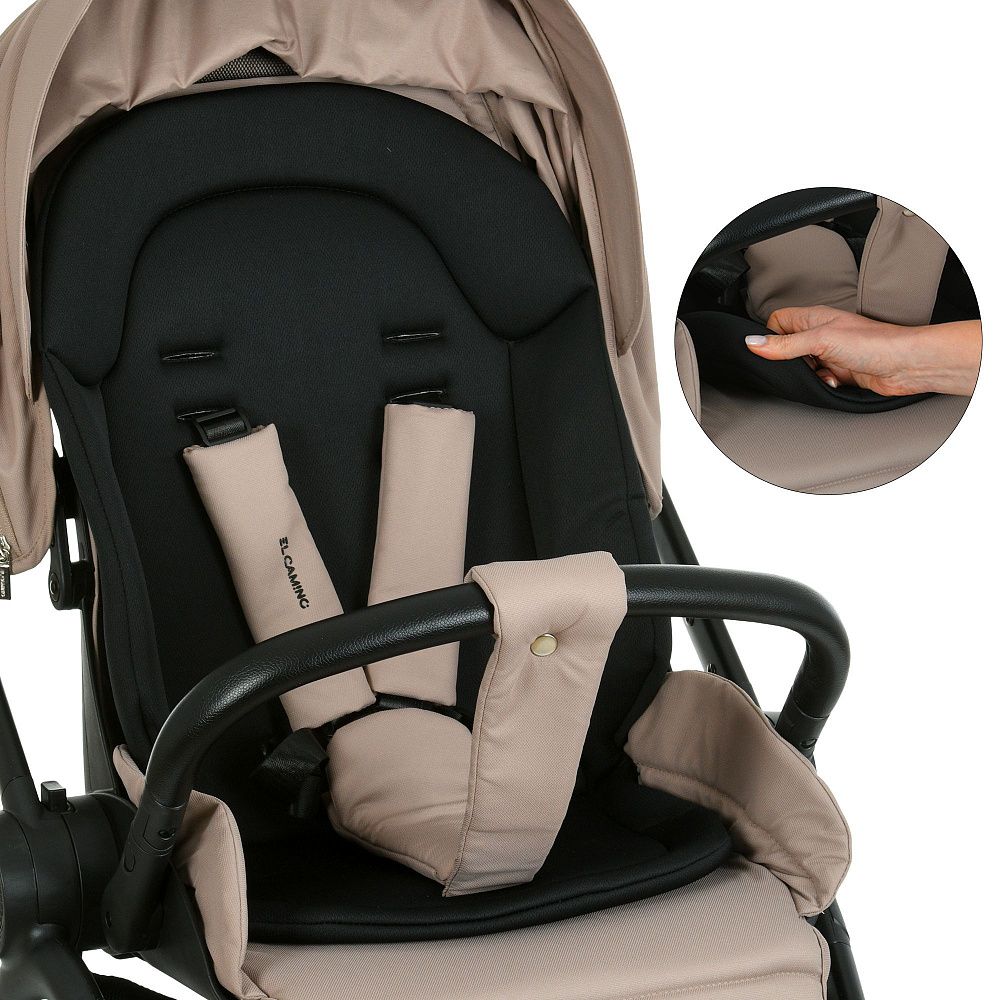 Коляска прогулянкова з реверсивним блоком ME 1191 CHLOE Nougat Beige