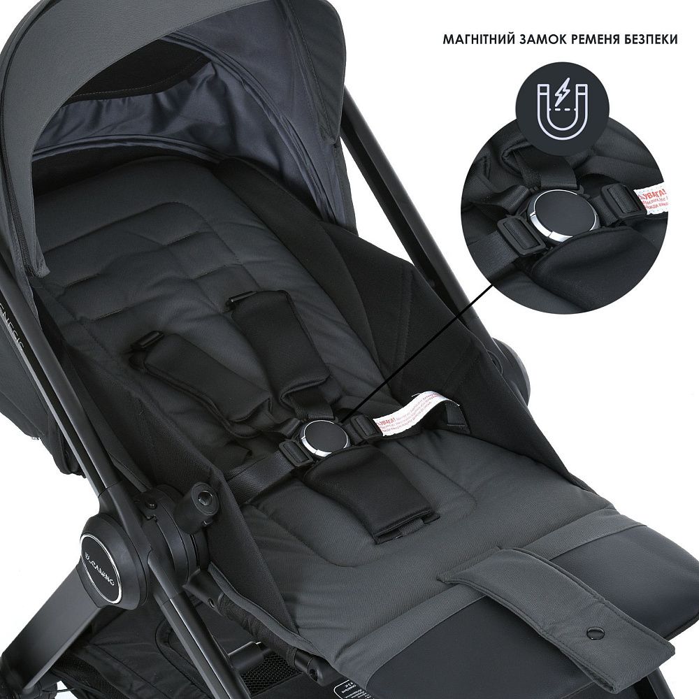 Коляска универсальная 2в1 ME 1126 GENESIS Asphalt Gray