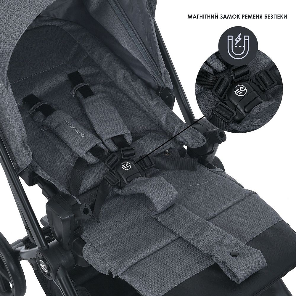 Коляска прогулочная с реверсивным блоком  ME 1138 SPIN 360 Stone Gray