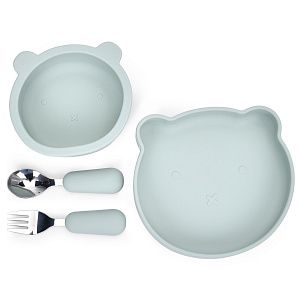 Набір силіконового посуду ME 1174-1 Bear Lime Sherbet