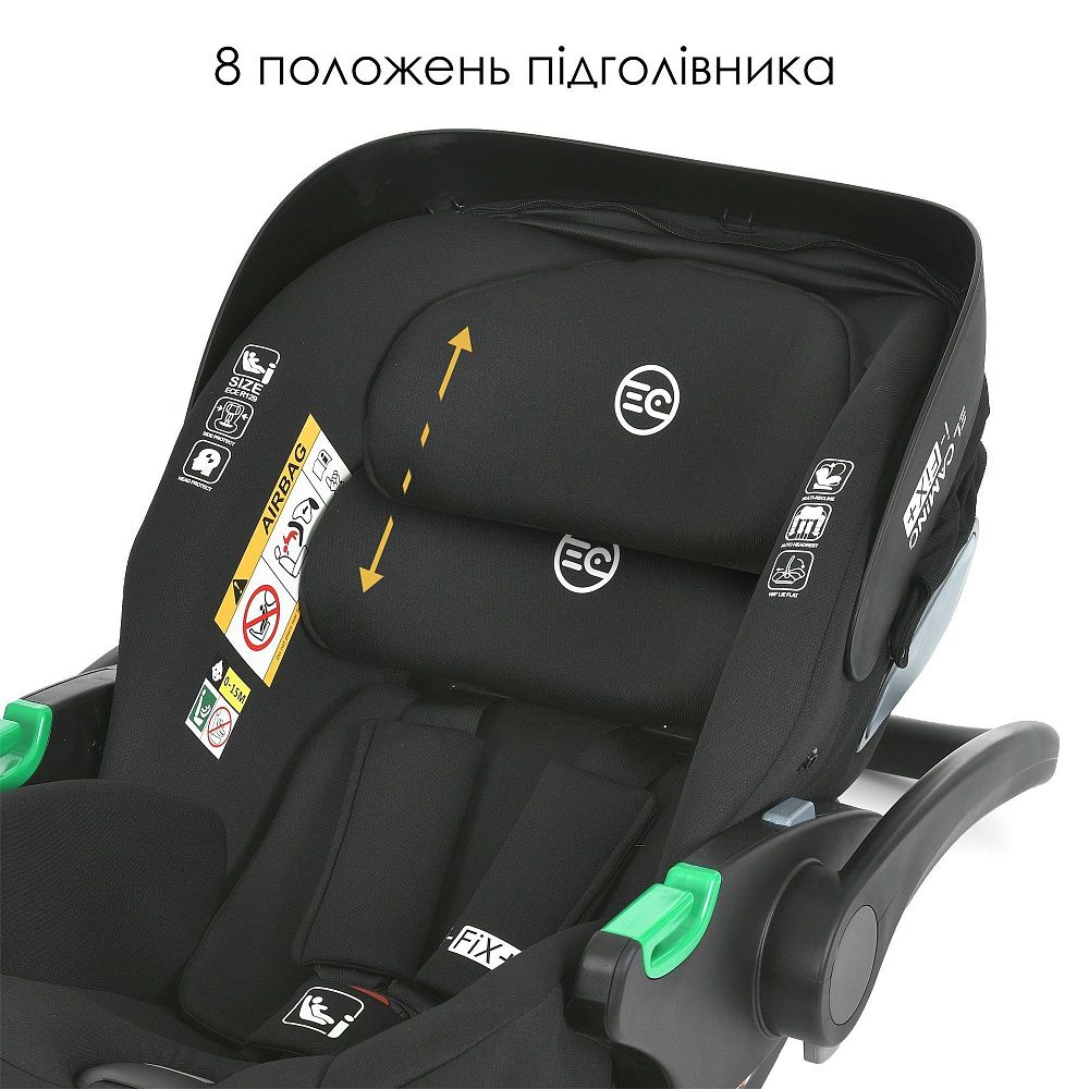 Автокрісло дитяче El Camino i-FIX+ ME 1110 Moon Black
